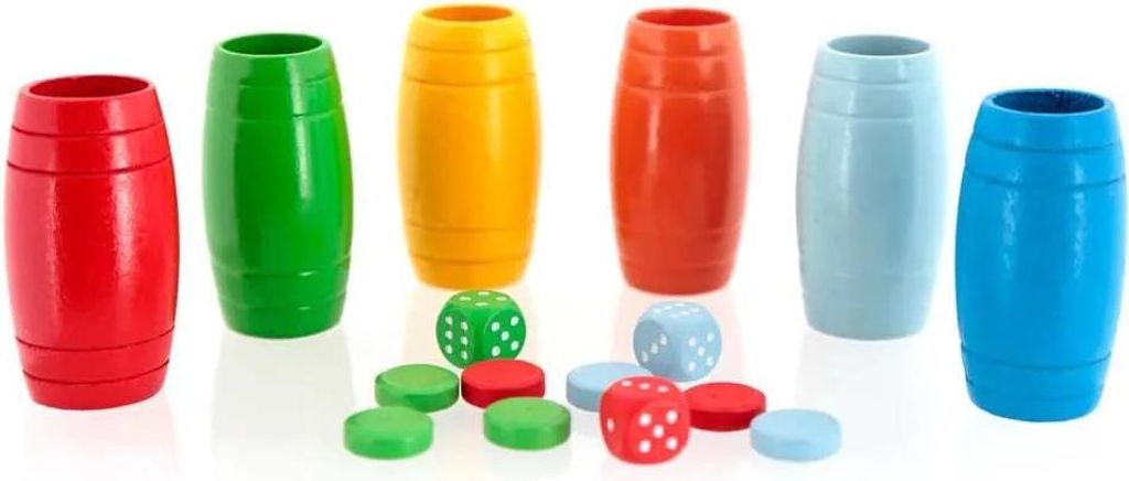 Aquamarine Holzzubehör Für Das Parchis-brettspiel Für 6 Spieler Mehrfarbig Mehrfarbig One Size