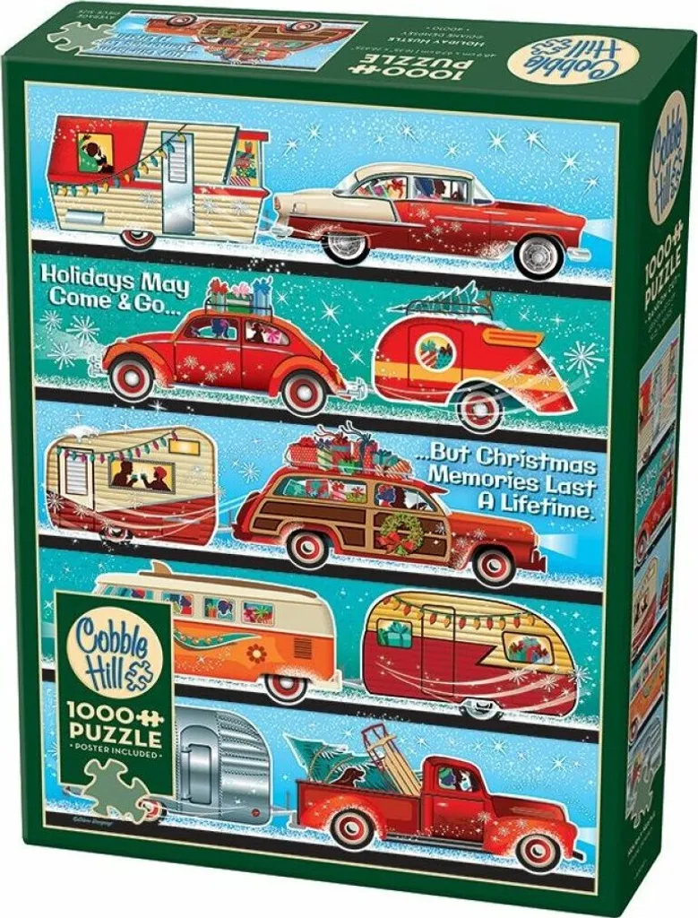 Puzzle Noël Bustle 1000 pièces - Qualité Premium sans Reflet ni Poussière