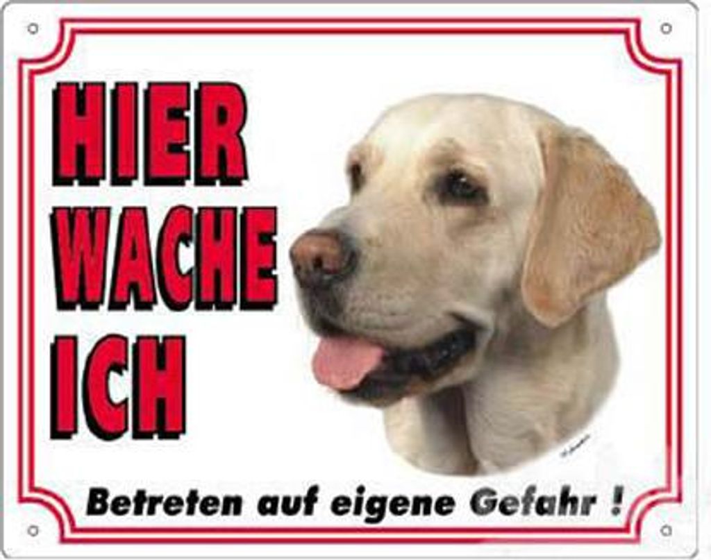 Nobby Warntafel Labrador hell 250 x 200 mm