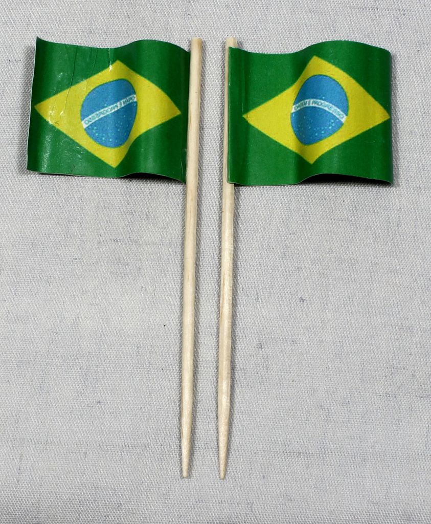 Party-Picker Flagge Brasilien Papierfähnchen in Produktbild 