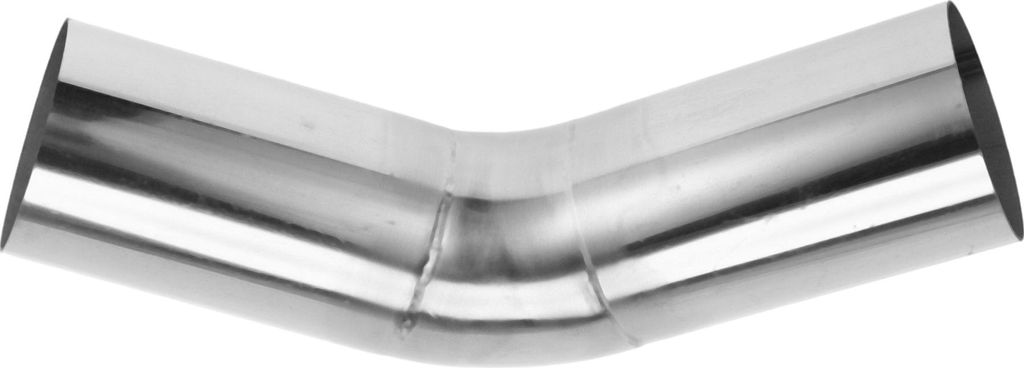 45 Grad Biegerohr Auspuffrohr DIY Custom Auto Modifiziertes Auspuffrohr Rohrleitung Rohr 80mm/3,15" OD 150mm/5,91" Länge 304 Edelstahl Silberton