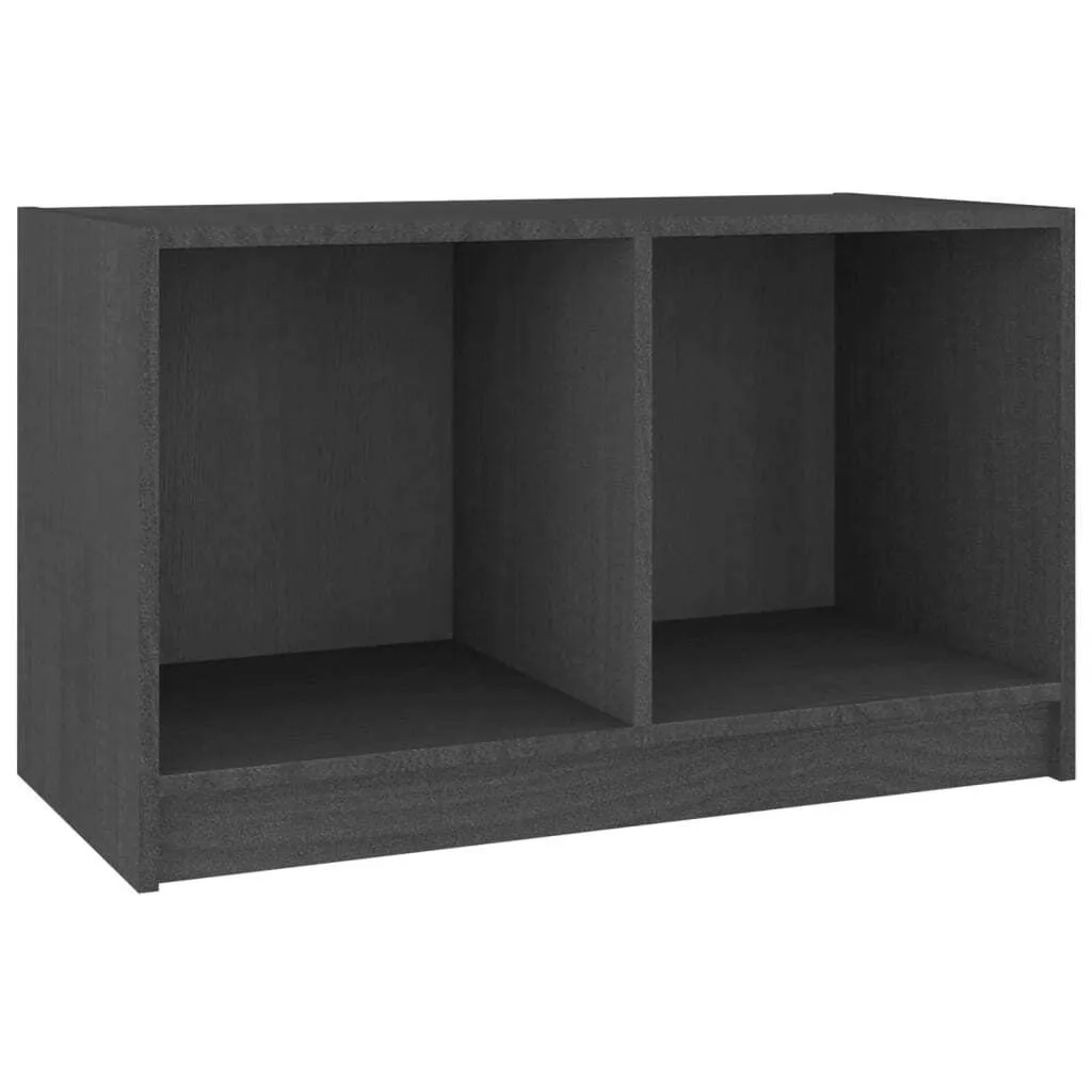 Mobile TV Grigio in Pino Massiccio 70 cm | Calore e Stile in Casa