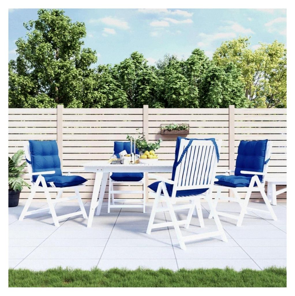 Niedriglehner-Auflagen 4 STK. Königsblau Oxford-Gewebe