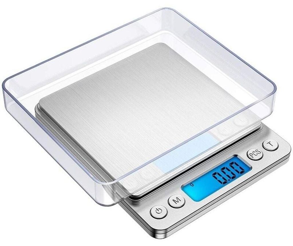 Präzisionswaage (500 g/0,1 g), Küchenwaage/Taschenwaage/Schmuckwaage, hochpräzise elektronische Waage, hintergrundbeleuchtetes LCD-Display, Tara...