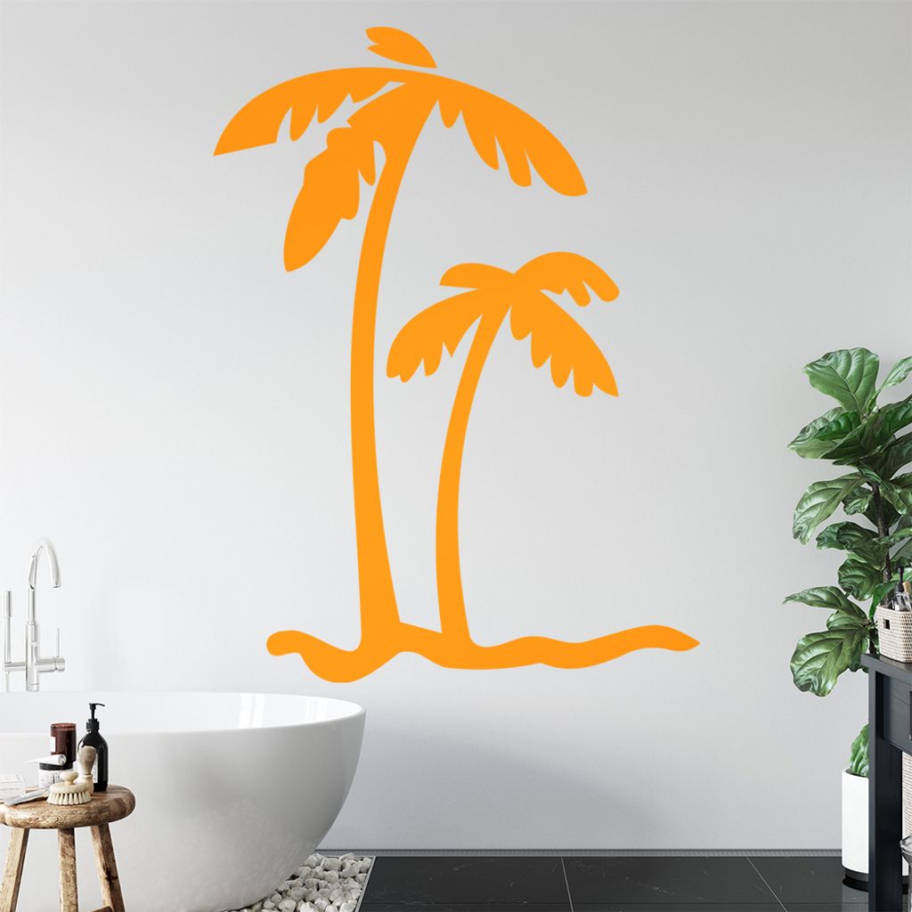 Palmen Wandtattoo in 6 Größen - Wandaufkleber Wall Sticker - Dekoration, Küche, Wohnzimmer, Schlafzimmer, Badezimmer
