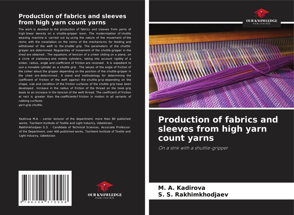 Production of fabrics and sleeves from high yarn count yarns