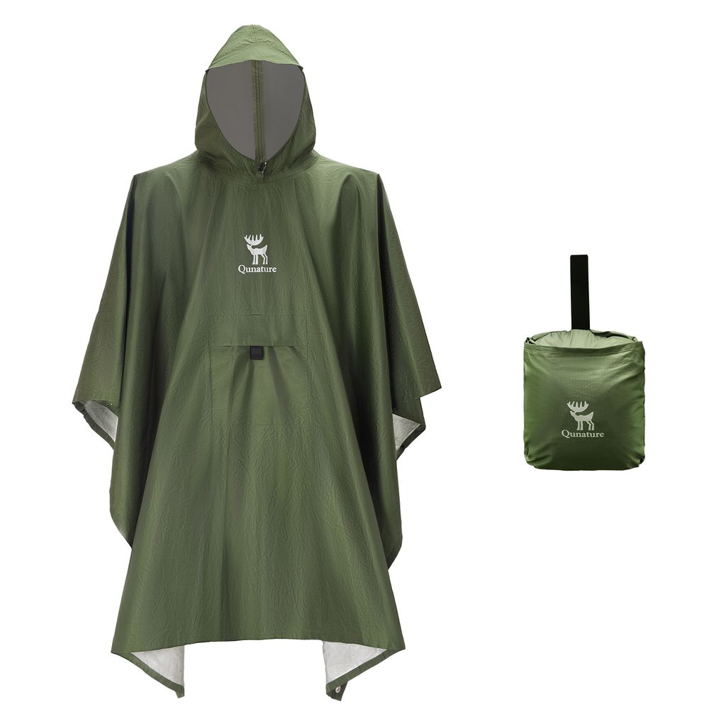 Qunature Multifunktional Regenponcho Klappbar Wasserdicht