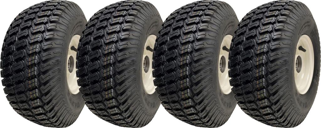 15x6.00-6 Rasenmäherräder Reifen auf Felgen montiert 20mm Lager (4er Set)