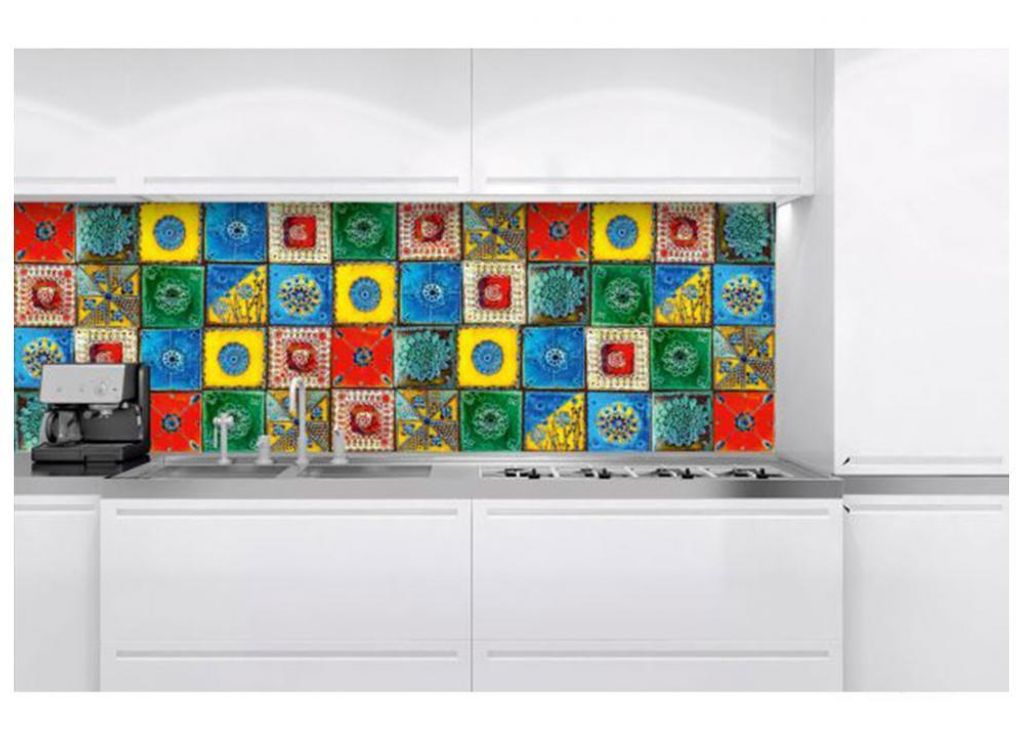 Küchenrückwand Folie selbstklebend LISBOA TILES 180 x 60 cm - Klebefolie - Dekofolie - Spritzschutz für Küche -