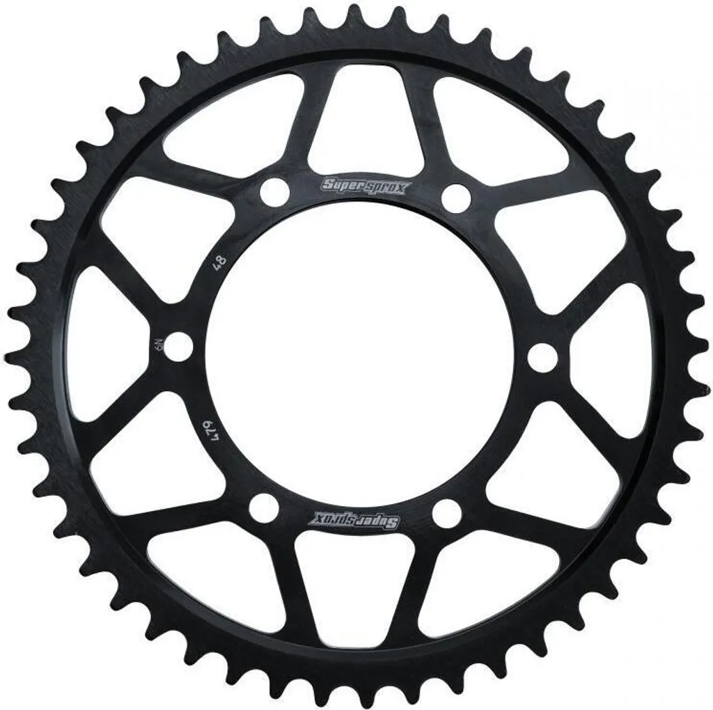 Couronne de Moto Supersprox 42 Dents Pas 520 Acier Noir RFE-405:42-BLK