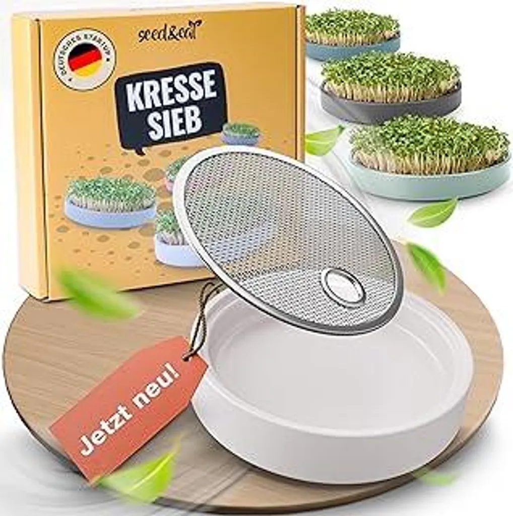 Coltiva il Crescione a Casa con seed&eat - Set Ceramica e Acciaio