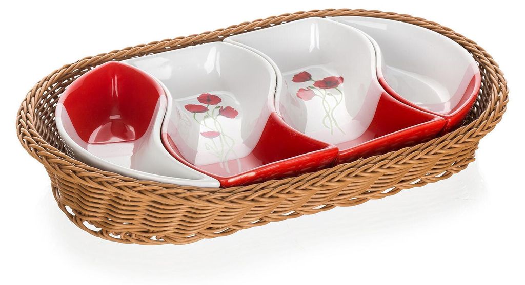 Vassoio in cestino RED POPPY 30,5 cm, 4 pezzi, OK Immagine del prodotto 