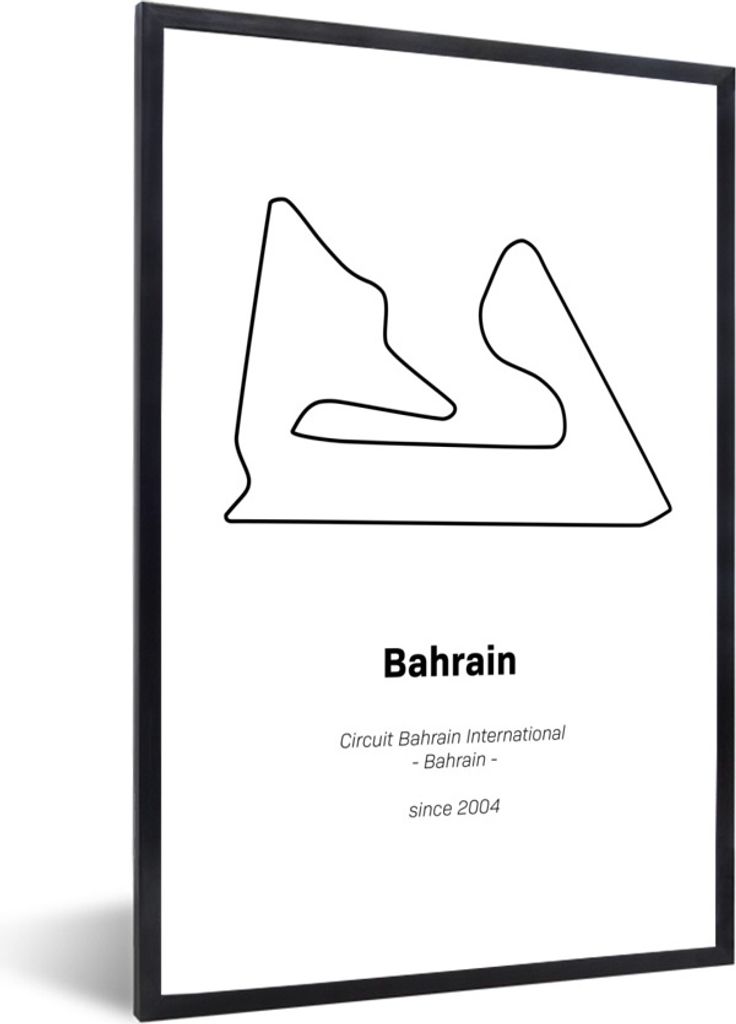 MuchoWow Gerahmtes Poster Bahrain - Rennstrecke - F1 20x30 cm - Poster mit Schwarzem Bilderrahmen Wandposter Rahmen Foto Bilder - Drucken - Bilde...