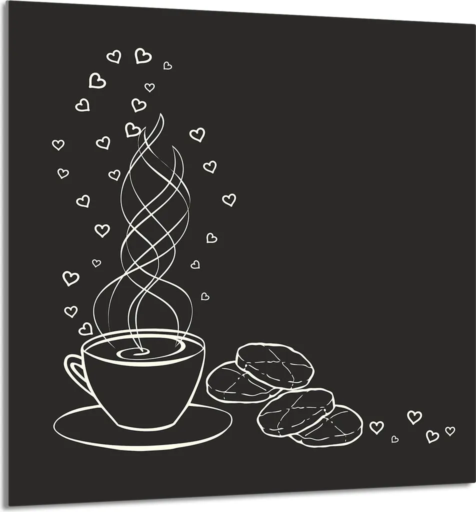 Decorazione Cucina Vetro 60x65 Caffè - Coprifuoco e Paraschizzi - 1