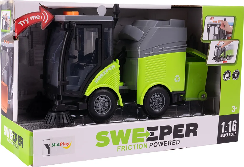 Regalo Top: Spazzatrice Stradale MalPlay Luci e Suoni - Un Must! - 11
