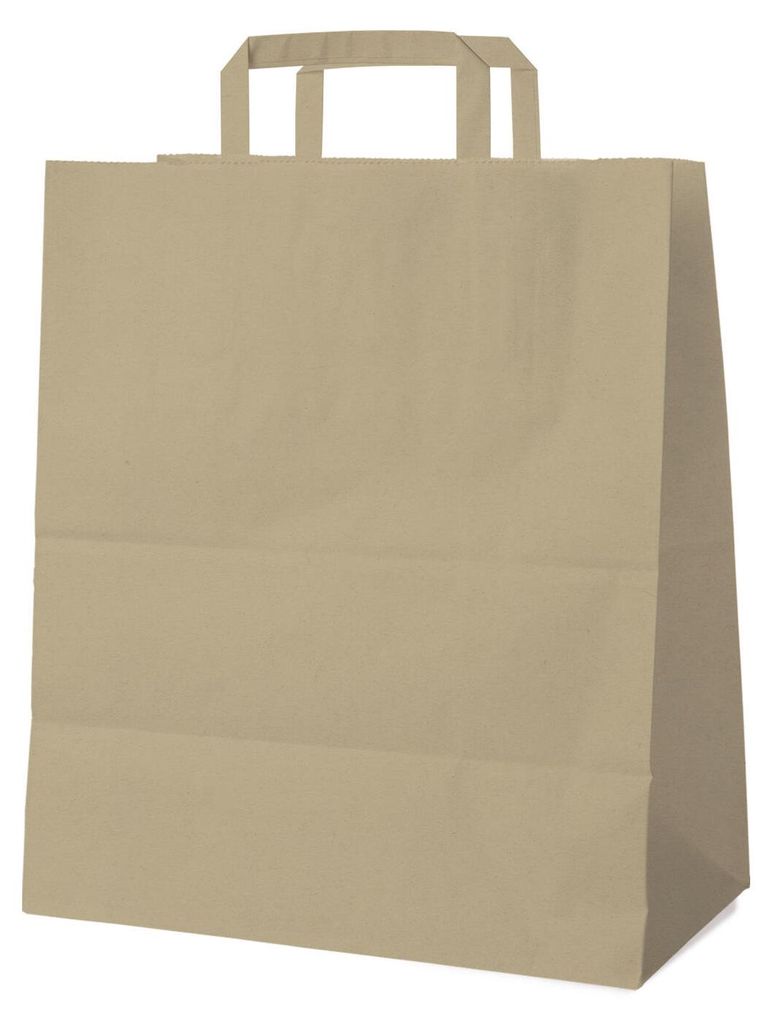 50x Papiertragetaschen 40+16 x 45 cm mit EAN-Code braun Produktbild 