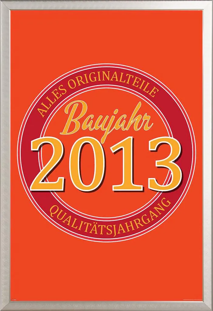 Poster 2013 + Cornice Shinsuke Alluminio Argento | Qualità Archivio