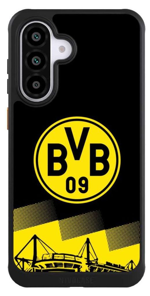 NIVOCASE Hülle für Samsung Galaxy A56 5G Handyhülle NIVOcore Case Schwarz BVB Borussia Dortmund Stadion