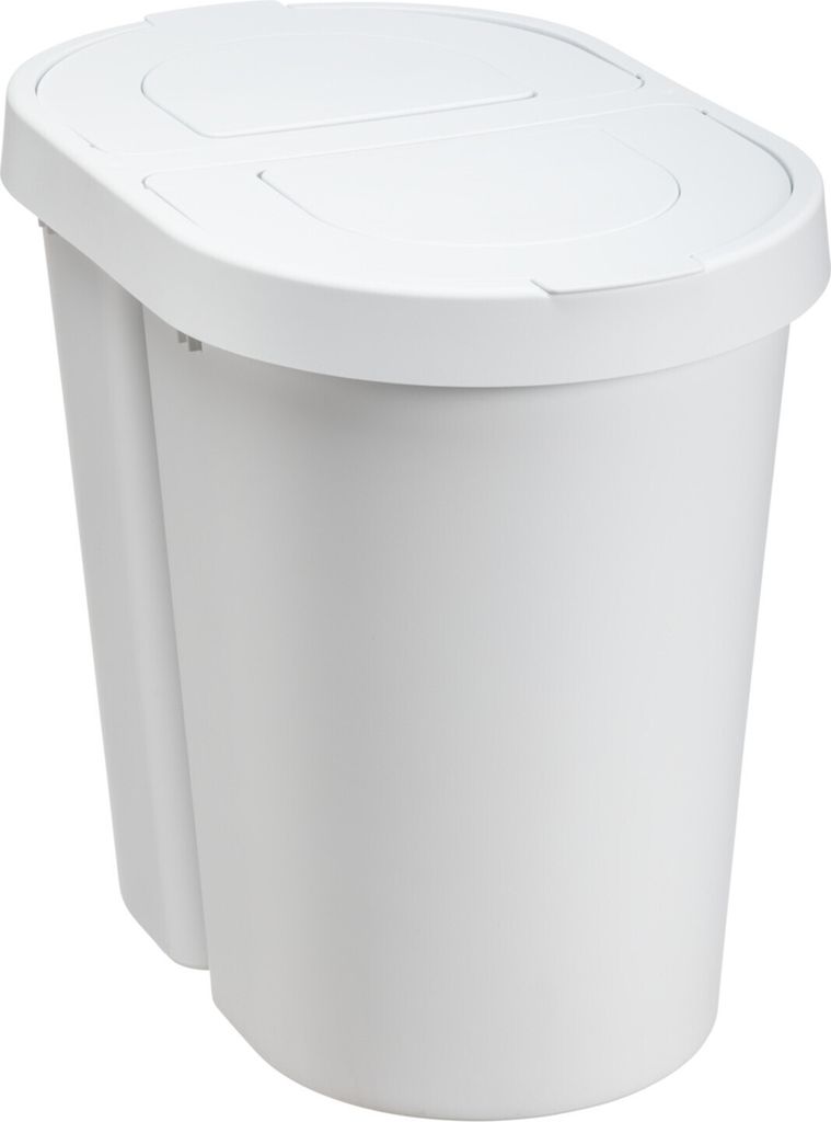 plast team Abfalltrenner SEATTLE DUO 2 x 25 Liter weiß