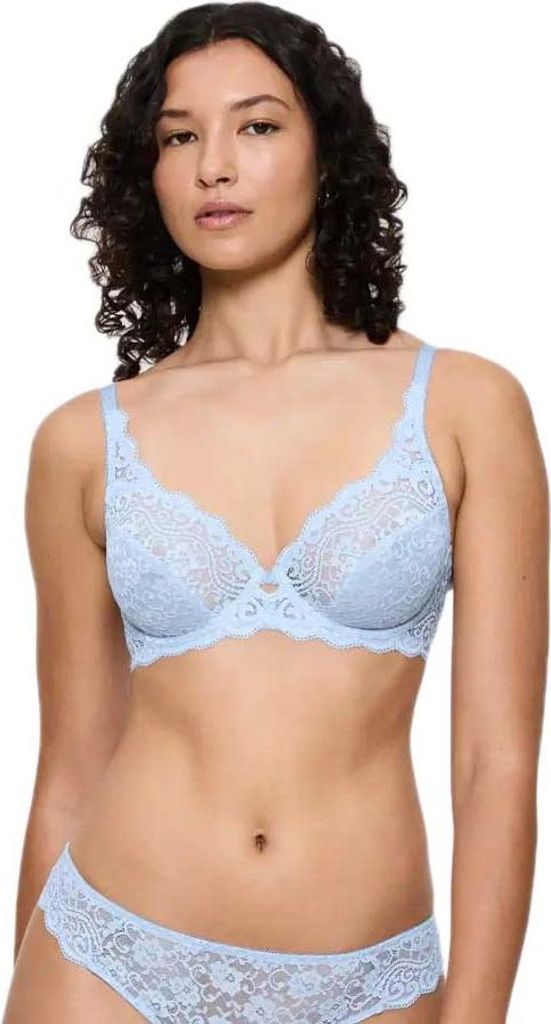 Triumph Amourette Floral Lace, Weicher Becher, Blau, Bügel, Muster, Ice, Weiblich
