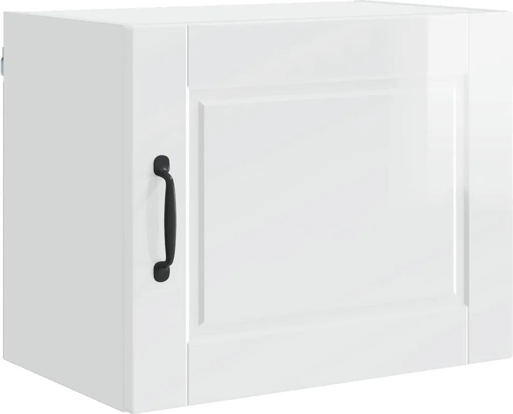 Pensile Cucina Design Bianco Lucido 50x31x40 cm - Mobile Legno Pregiato