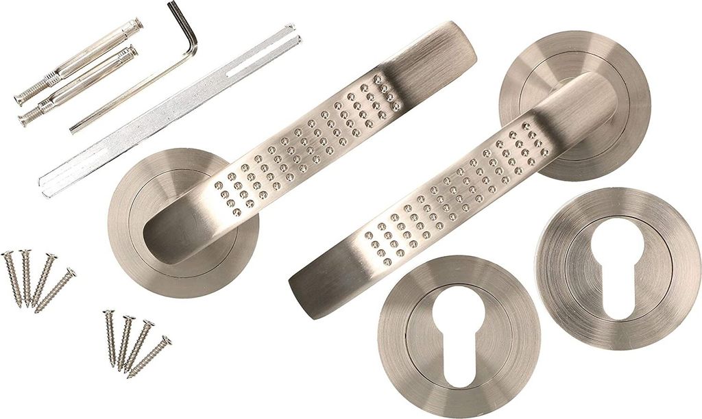 KOTARBAU Drückergarnitur 120 mm Satin PZ–Profilzylinder Universal