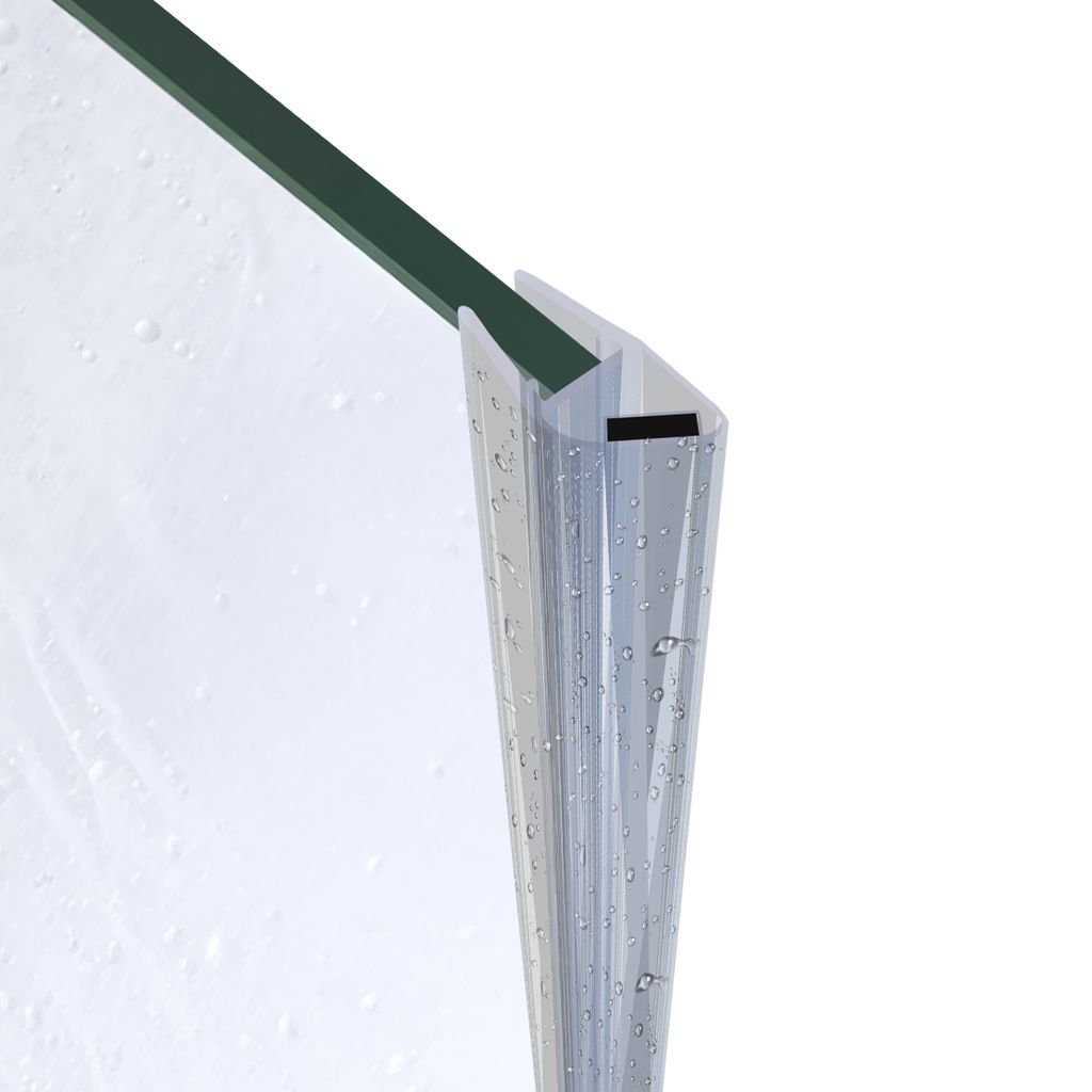 Magnetdichtung Dusche DM01 (5mm) 200cm Duschdichtung Ersatzdichtung für Duschkabinen