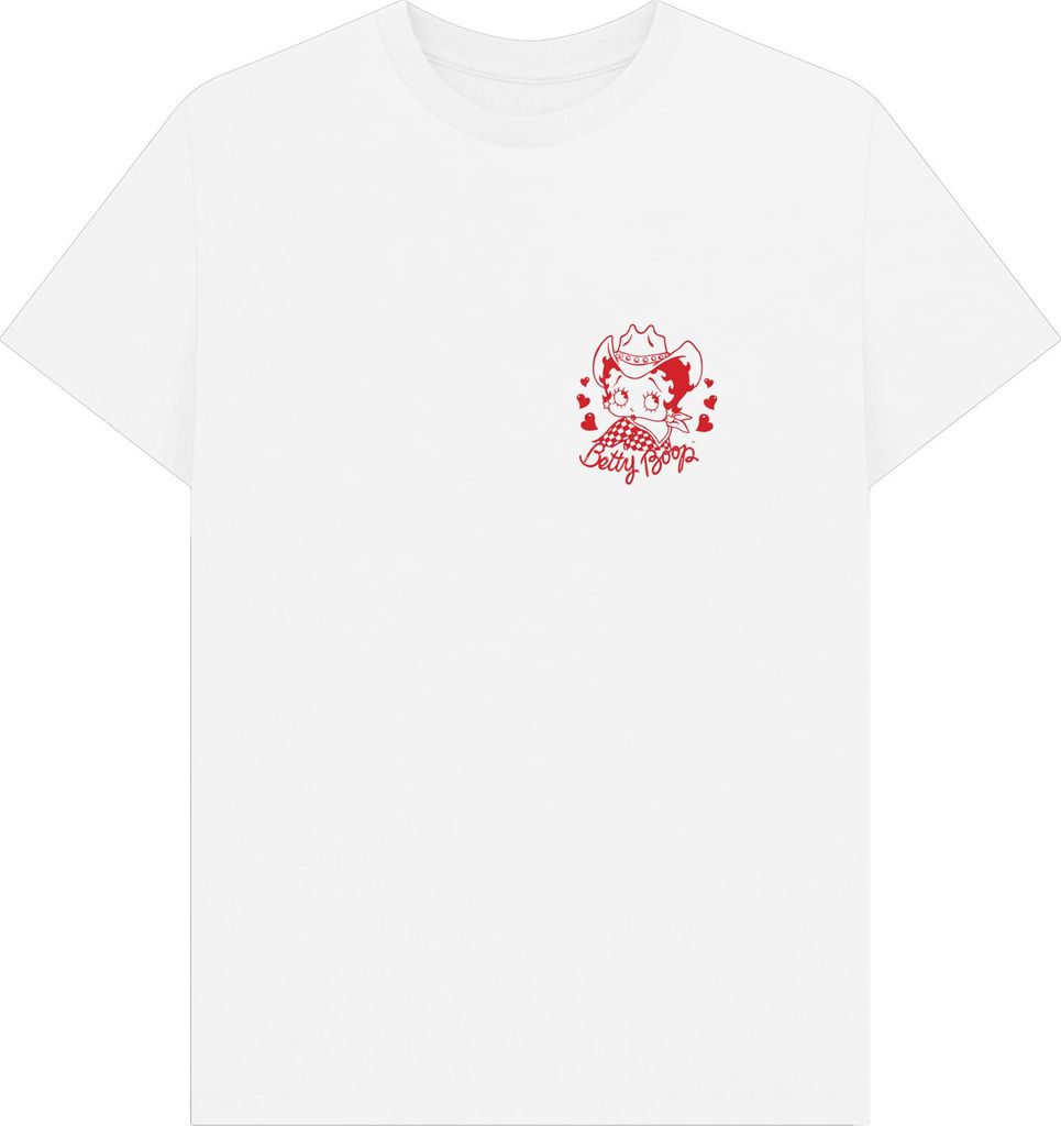 Betty Boop - T-Shirt für Herren/Damen Uni PN1273 (S) (Weiß)