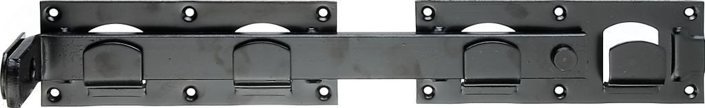 Alberts Doppeltorüberwurf | in den Ausführungen glatt oder gehämmert | schwarz | 423 x 70 mm | 2er Set