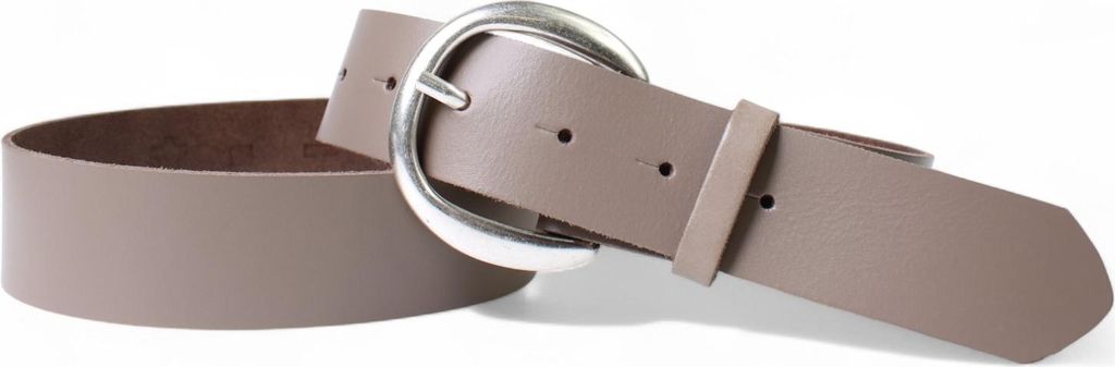FRONHOFER Gürtel Damen 4 cm runde Gürtelschnalle mattsilber echt Ledergürtel