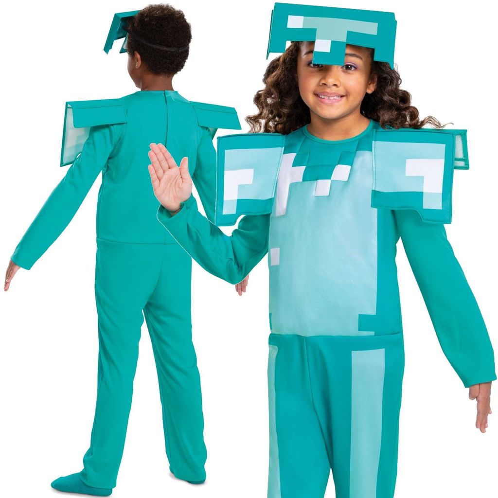 Minecraft - Diamantrüstung Kostüm für Kinder Kindergröße: Produktbild 7