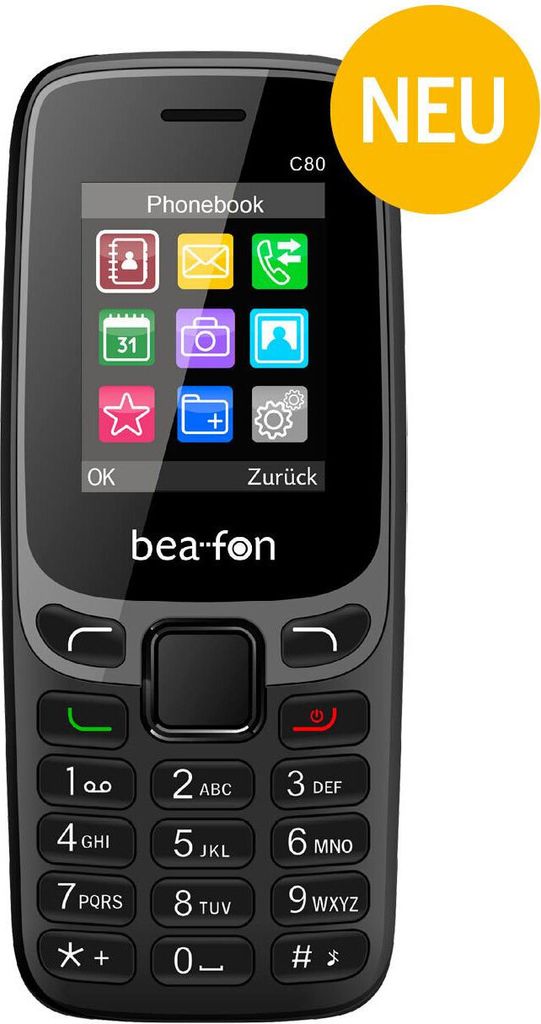 Beafon C80 Classic Line Dual Sim 2G Black Wie Neu Image du produit 