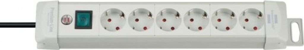 Brennenstuhl Premium-Line Steckdosenleiste 6-fach lichtgrau 3m, 6550016