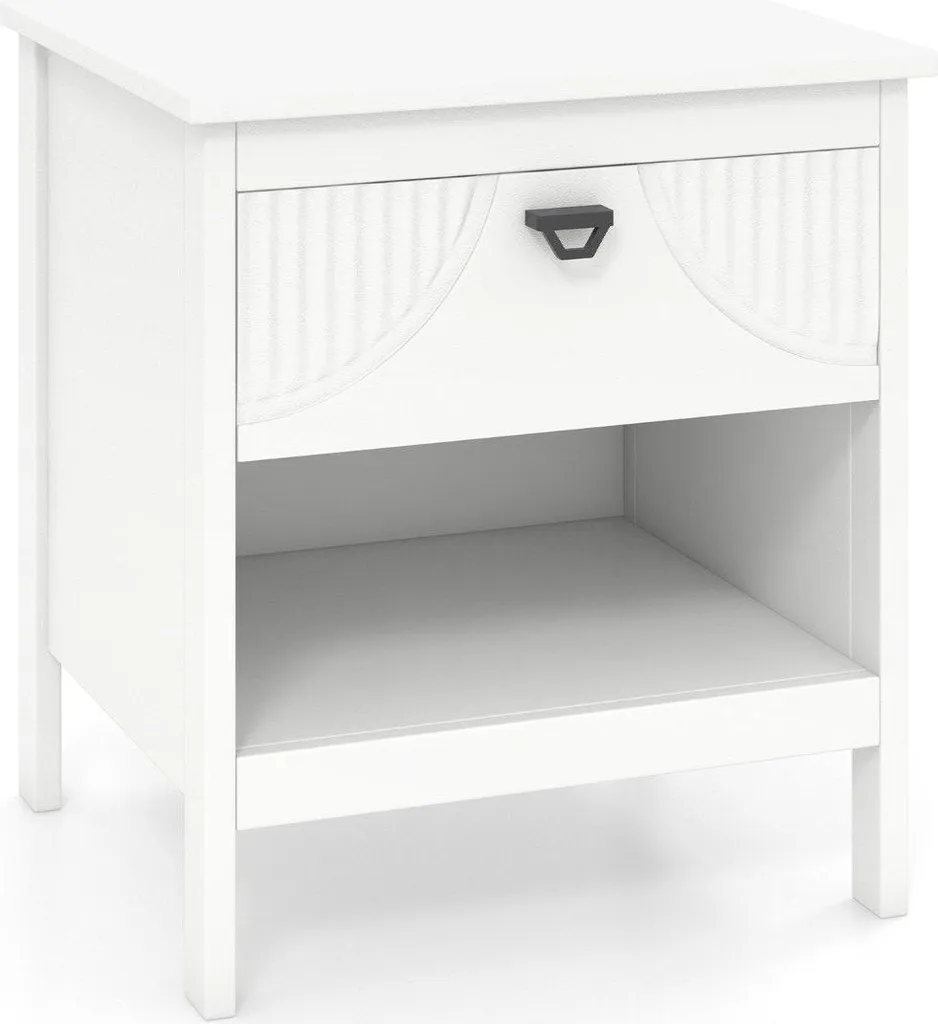 Table de chevet en bois avec tiroir de rangement et niche pour chambre