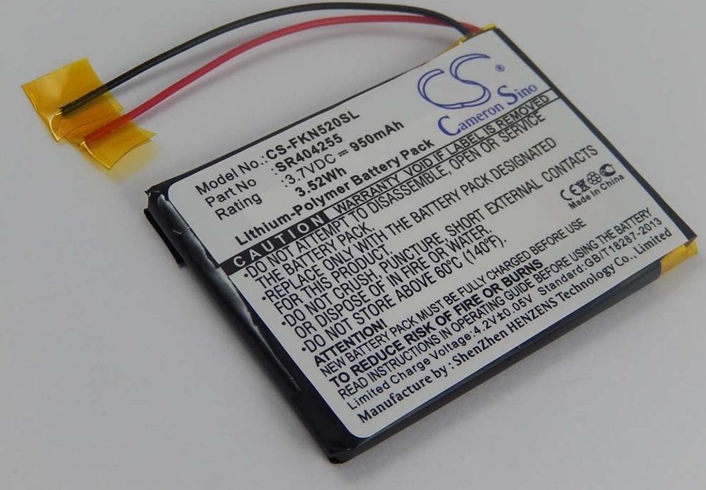 vhbw Akku kompatibel mit Falk Neo 520, 520LMU GPS Navigation Navi (950 mAh, 3,7 V, Li-Polymer)