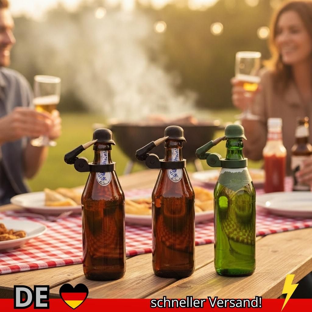 3 1PCS Kreative Soldat Gruß Bier Flasche Helm Staub-proof Deckel Saluting
