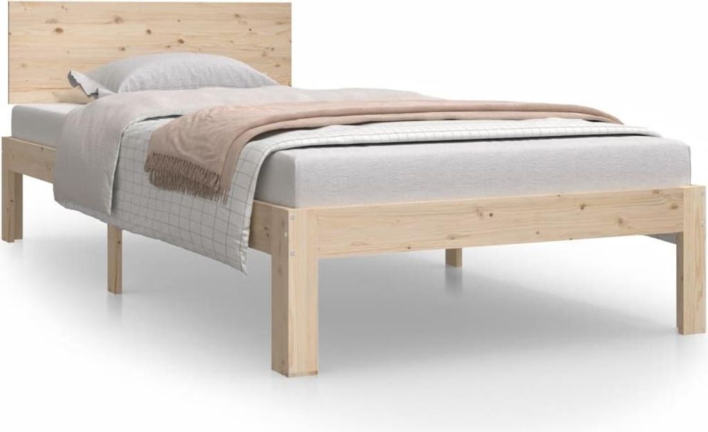 vidaXL Posteľ z masívneho dreva Borovica 90x200 cm Obrázok produktu 