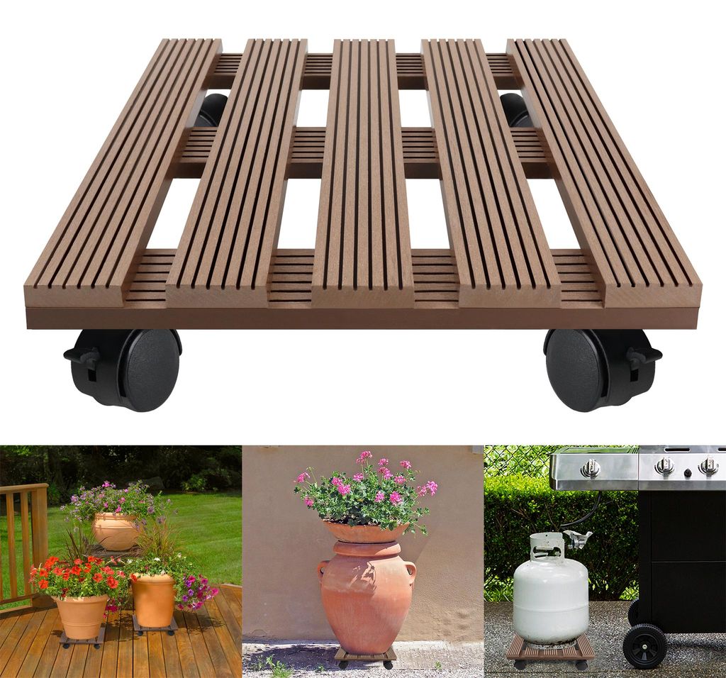 UISEBRT WPC plantenroller, vierkant, 30x30 cm, Productafbeelding 