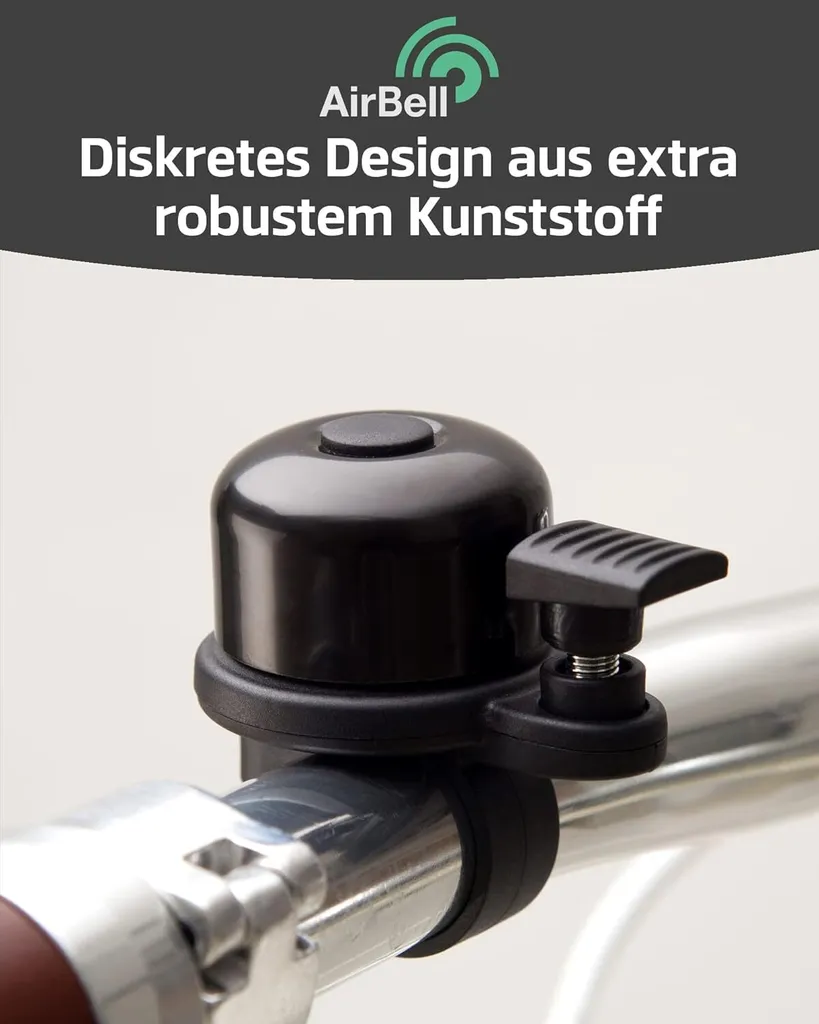 Sonnette vélo discrète avec support AirTag intégré - Antivol GPS 22,2 mm