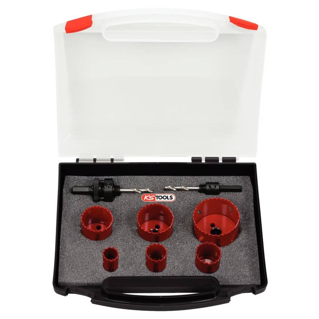 KS TOOLS Elektriker-Lochsägen-Satz Lochsägen, 8-tlg.