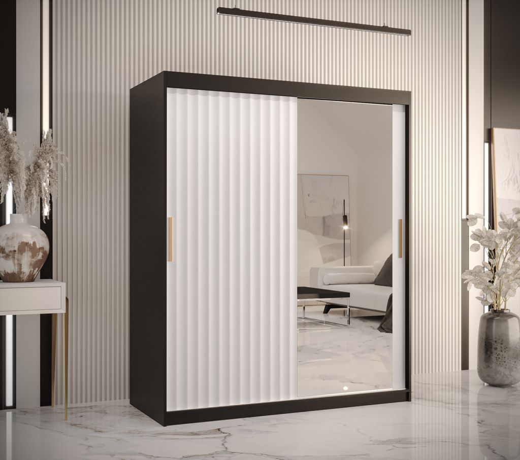 Kleiderschrank mit Spiegel RADKIN 2 – Breite 150 cm, Produktbild 