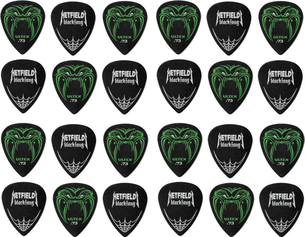 Set 24 Plettri Dunlop Hetfield Black Fang 0,73mm | Tono Vintage Ultex