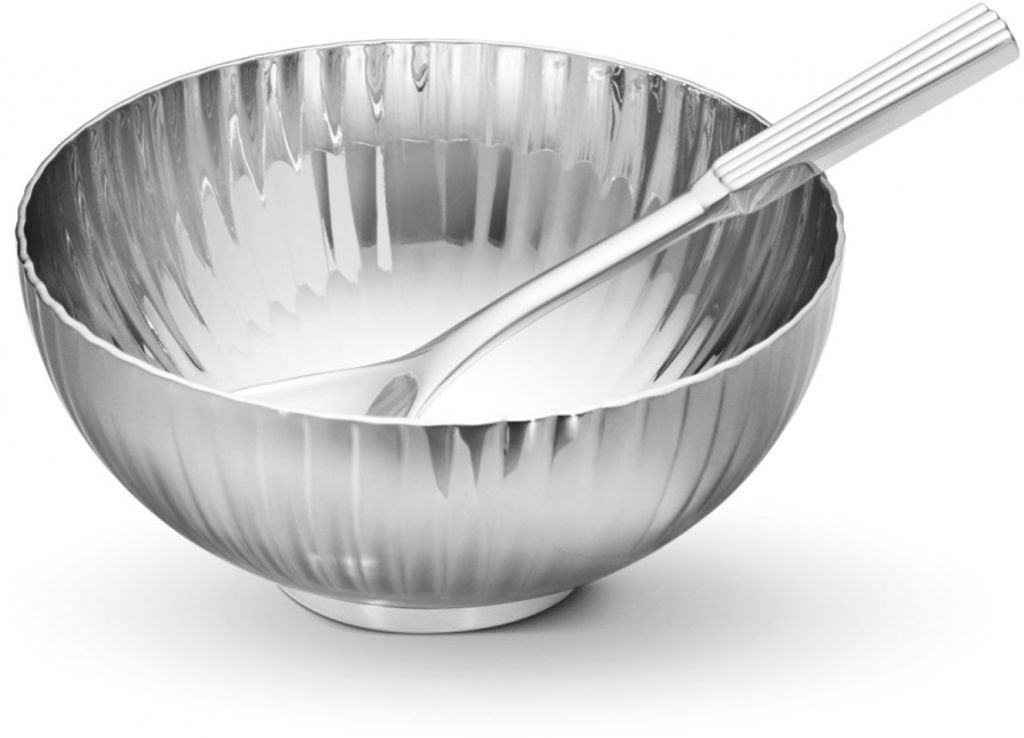 Georg Jensen BERNADOTTE SALT CELLAR & SPOON STAINLESS STEEL 10015894