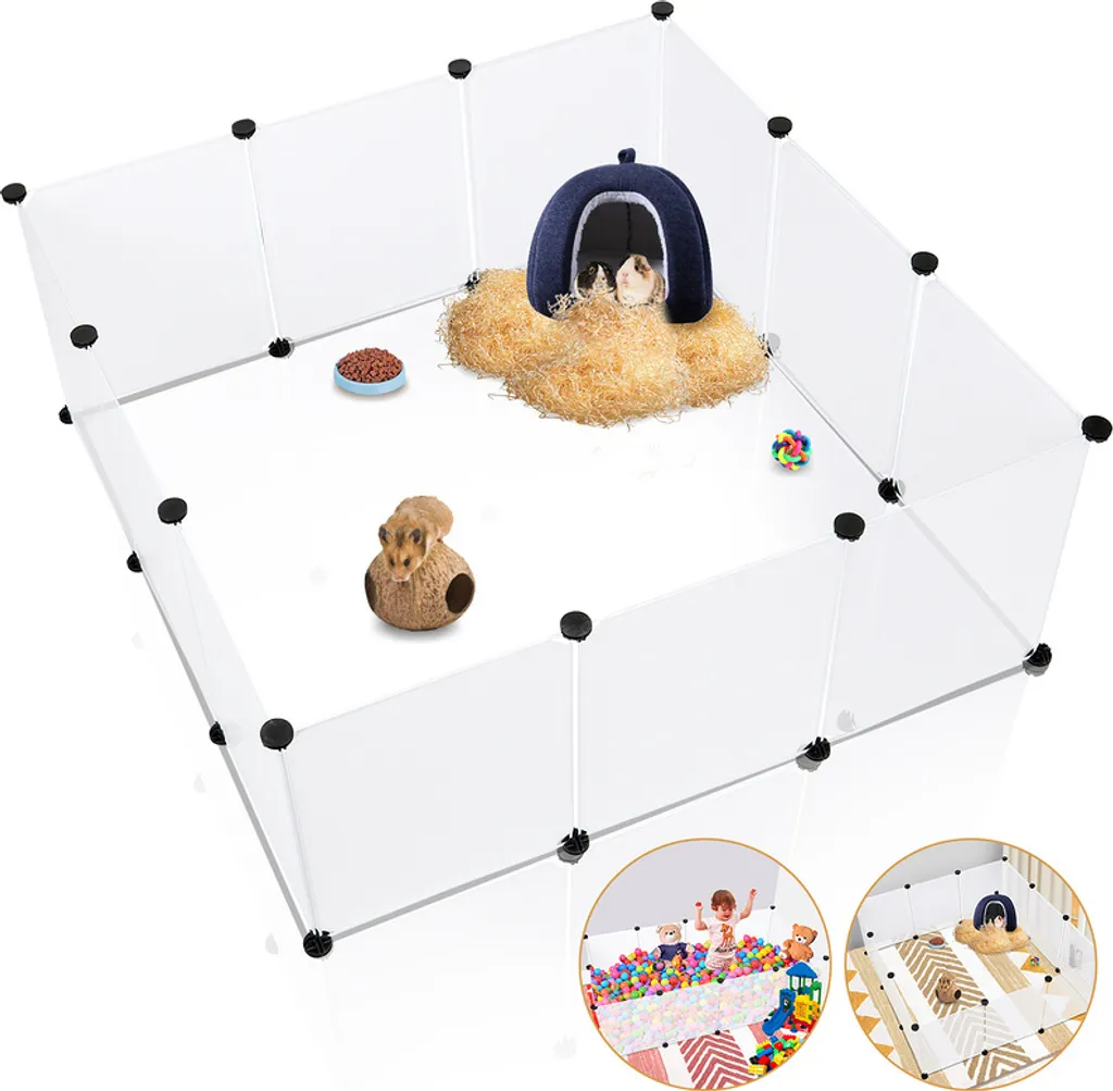 Recinto Modulare Jopassy 12 Pz - Gabbia Fai-da-te per Roditori 35x45cm