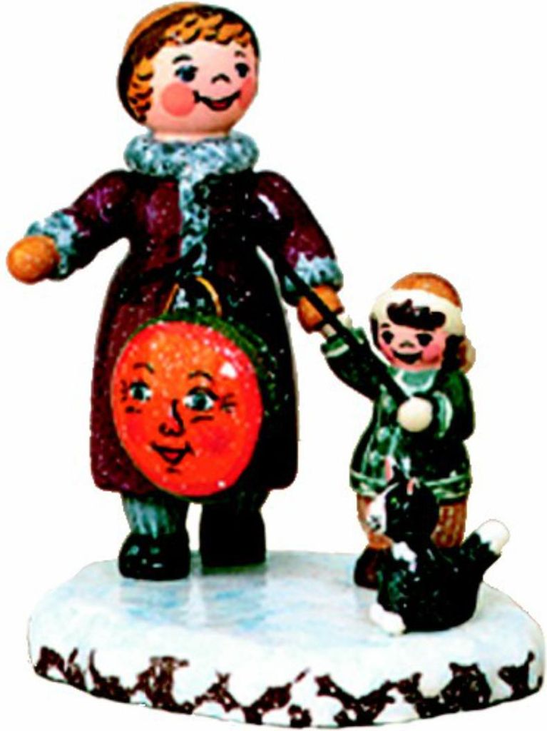 Winterkinder Meine große Schwester und ich (8cm) von Hubrig Volkskunst