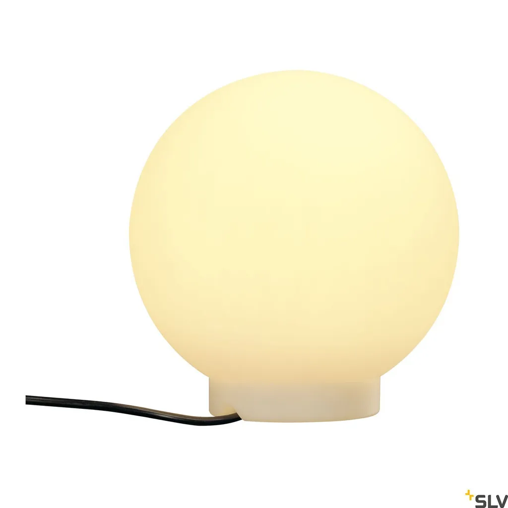 Lampe boule étanche IP44 blanche Ø25 cm Rotoball Floor E27