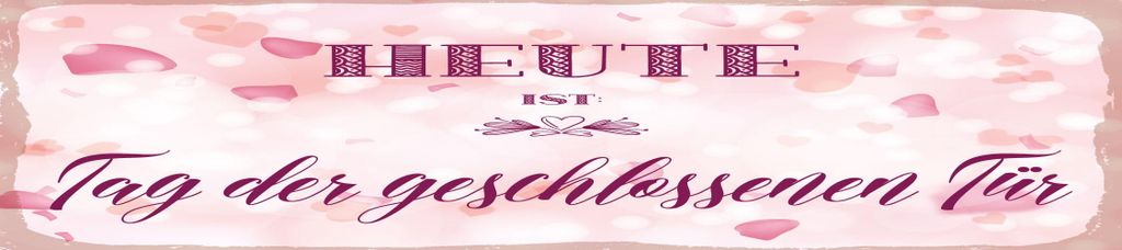 vianmo Holzschild 10x46 cm Heute ist Tag der geschlossenen Tür rosa