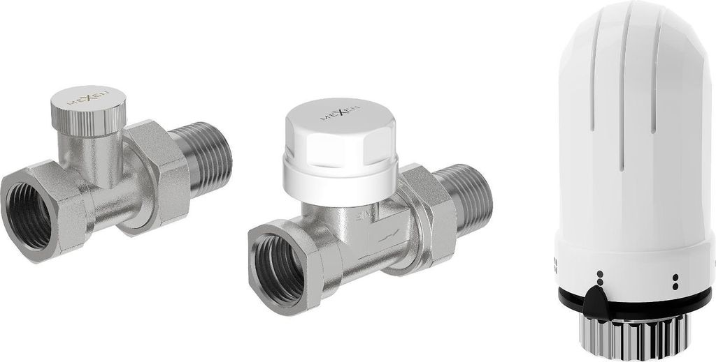 Mexen G03 set termostatico diritto, nichel - Immagine del prodotto 
