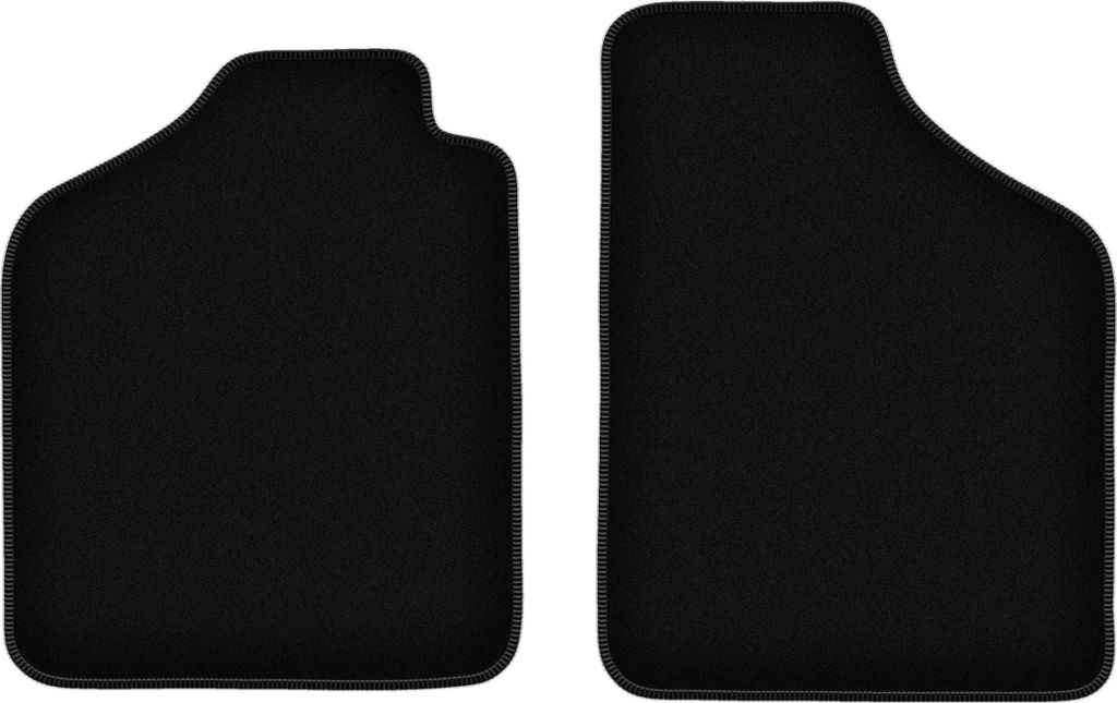 Wielganizator Velours-Autoteppiche vorne – passend für Fiat Uno (Schrägheck, Bj. 1983-2001) – schwarz, passgenau, mit Befestigungen set 2 Stk.