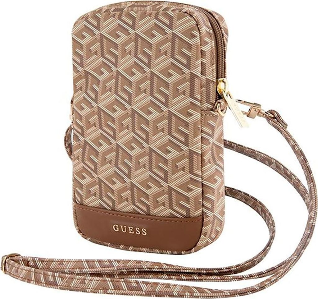 Guess Zip GCube Bottom Stripe - Phone Bag (brown)